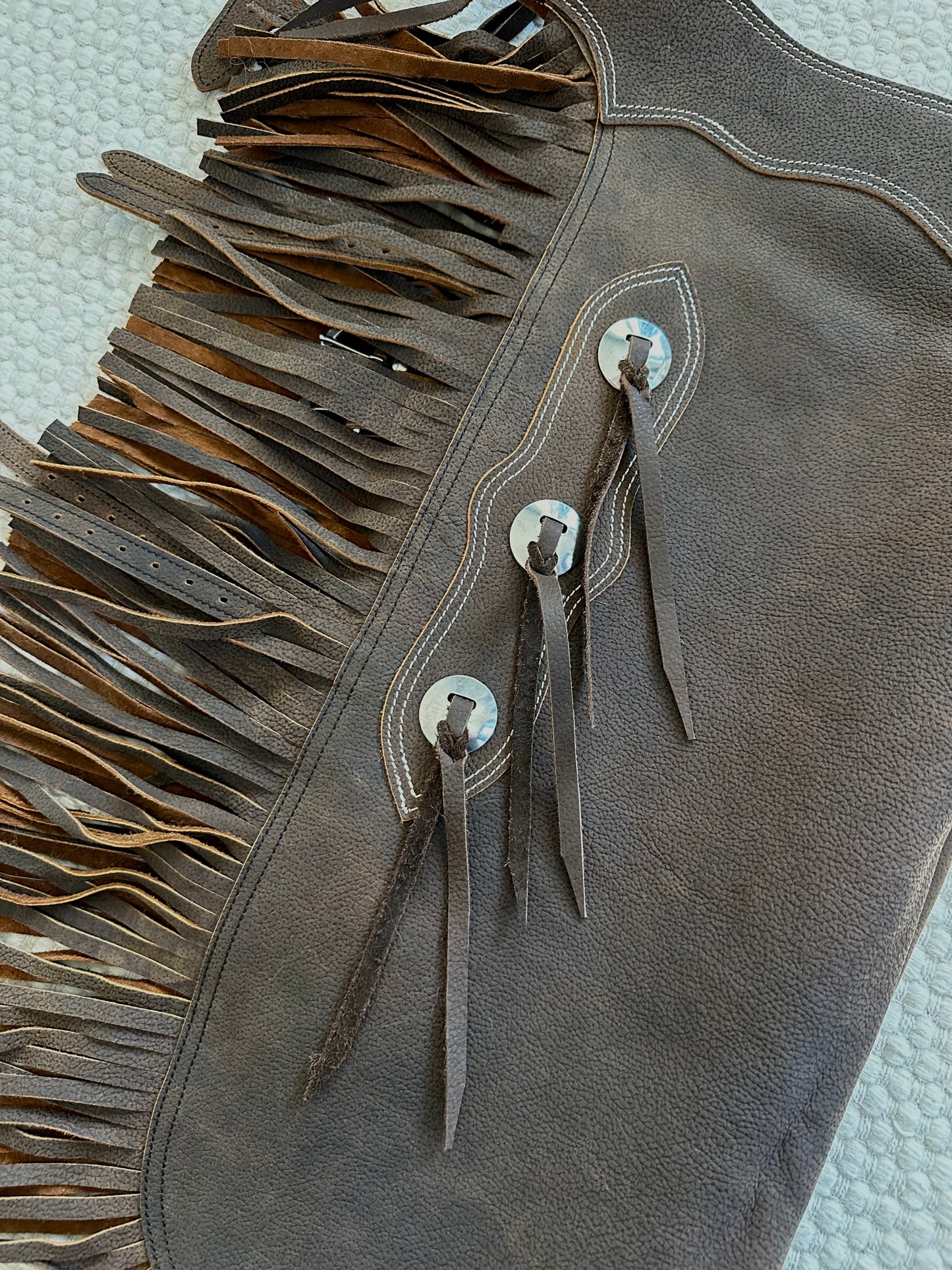 Western Chink Chaps BÜFFELLEDER braun