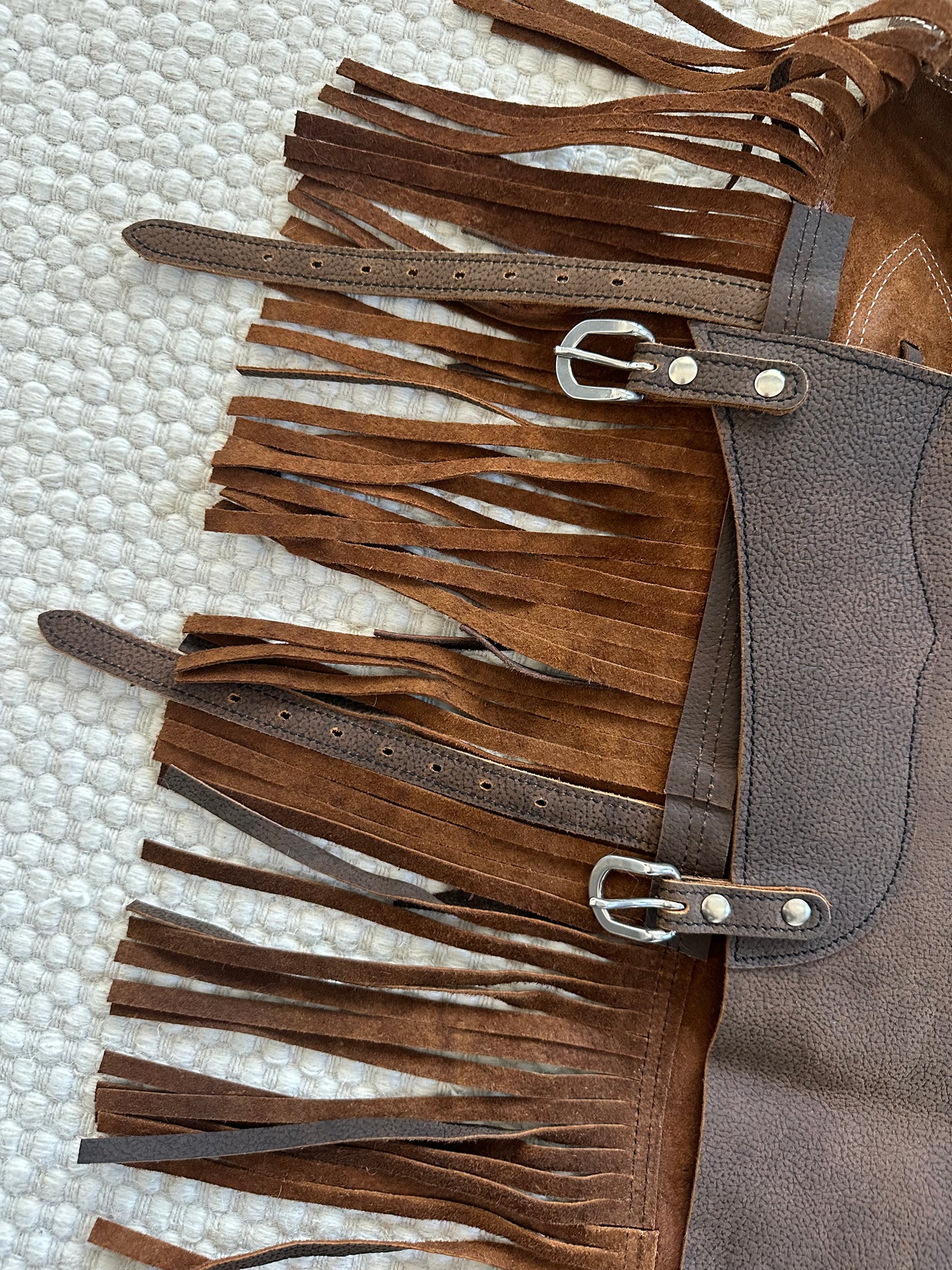 Western Chink Chaps BÜFFELLEDER braun
