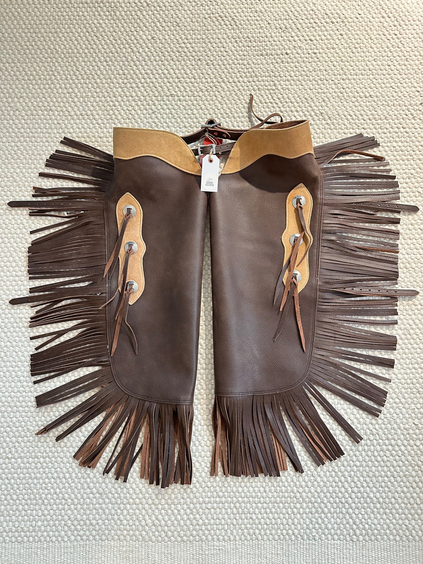 Western Chink Chaps BÜFFELLEDER braun