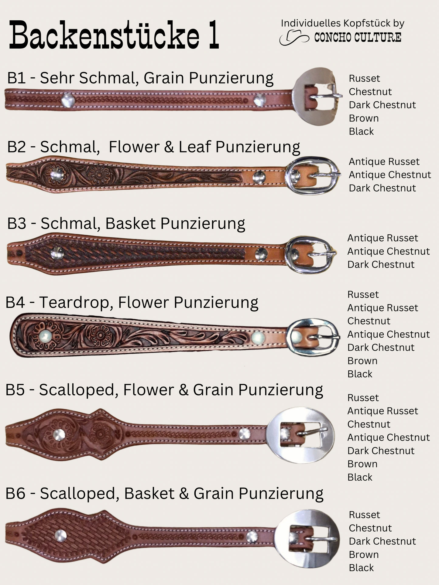 Mix and Match Trense / Kopfstück Western