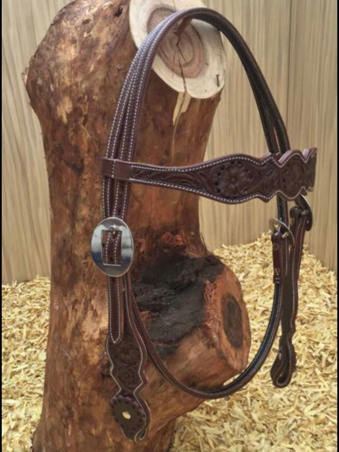 Scalloped Kopfstück Western mit Stirnriemen