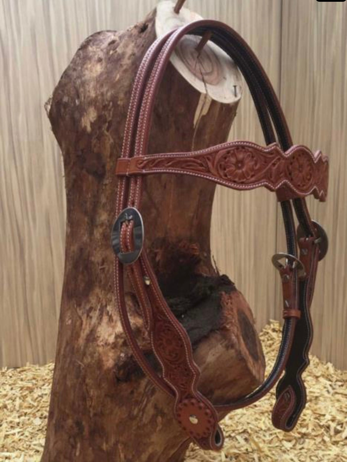 Scalloped Kopfstück Western mit Stirnriemen