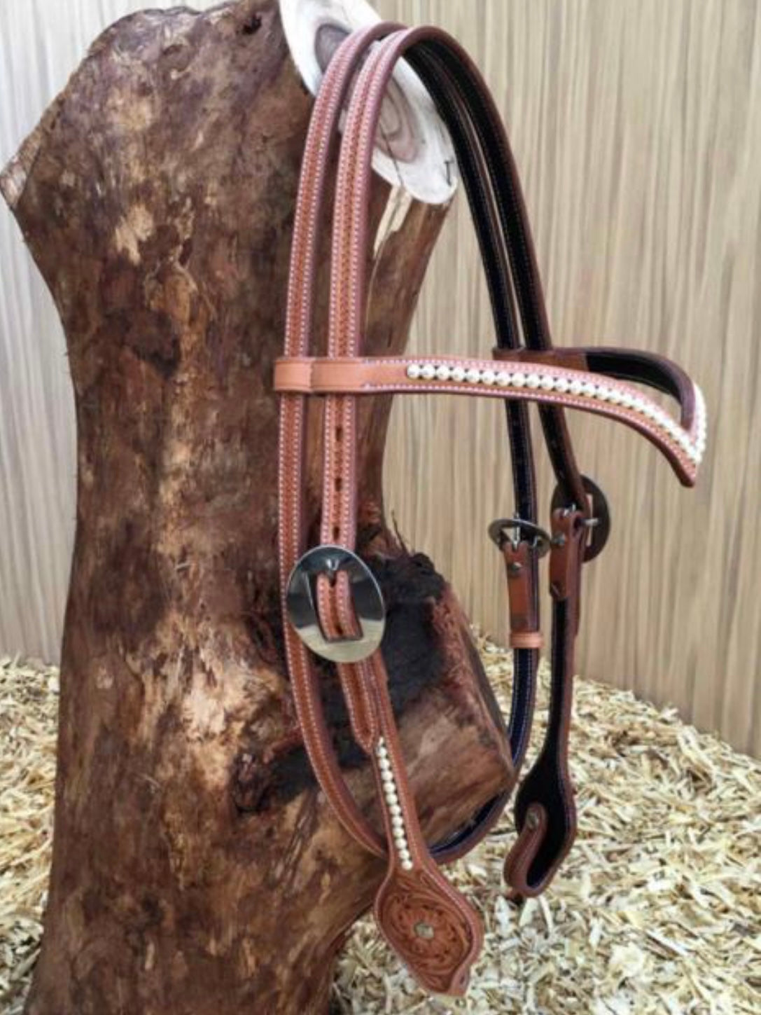 Perlen Kopfstück Western mit Stirnriemen