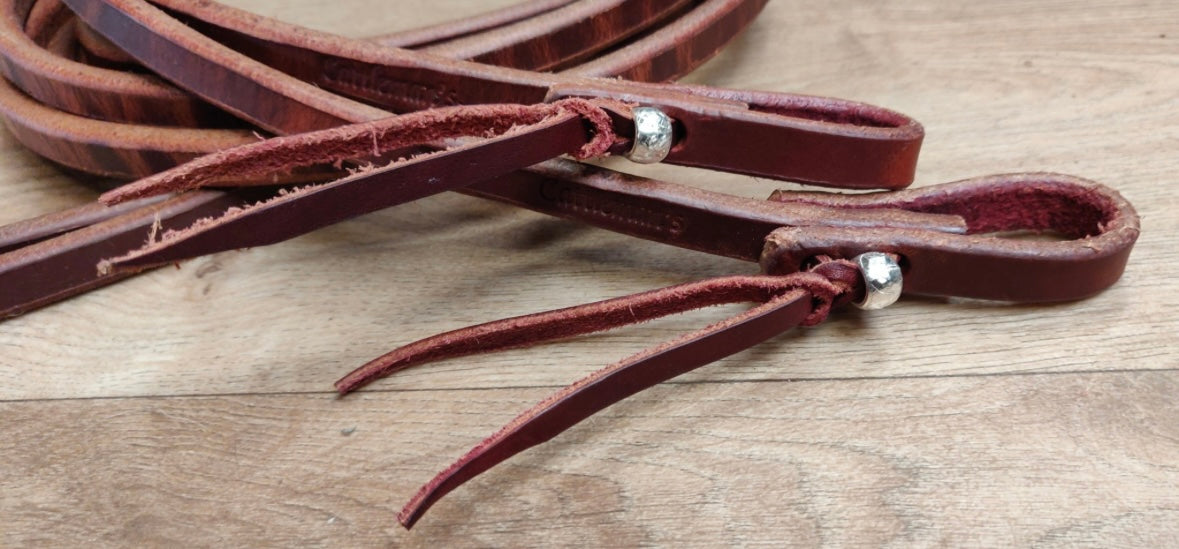 Split Reins Harness Leder Silver Ball Cattleman’s 1/2“ Western Zügel