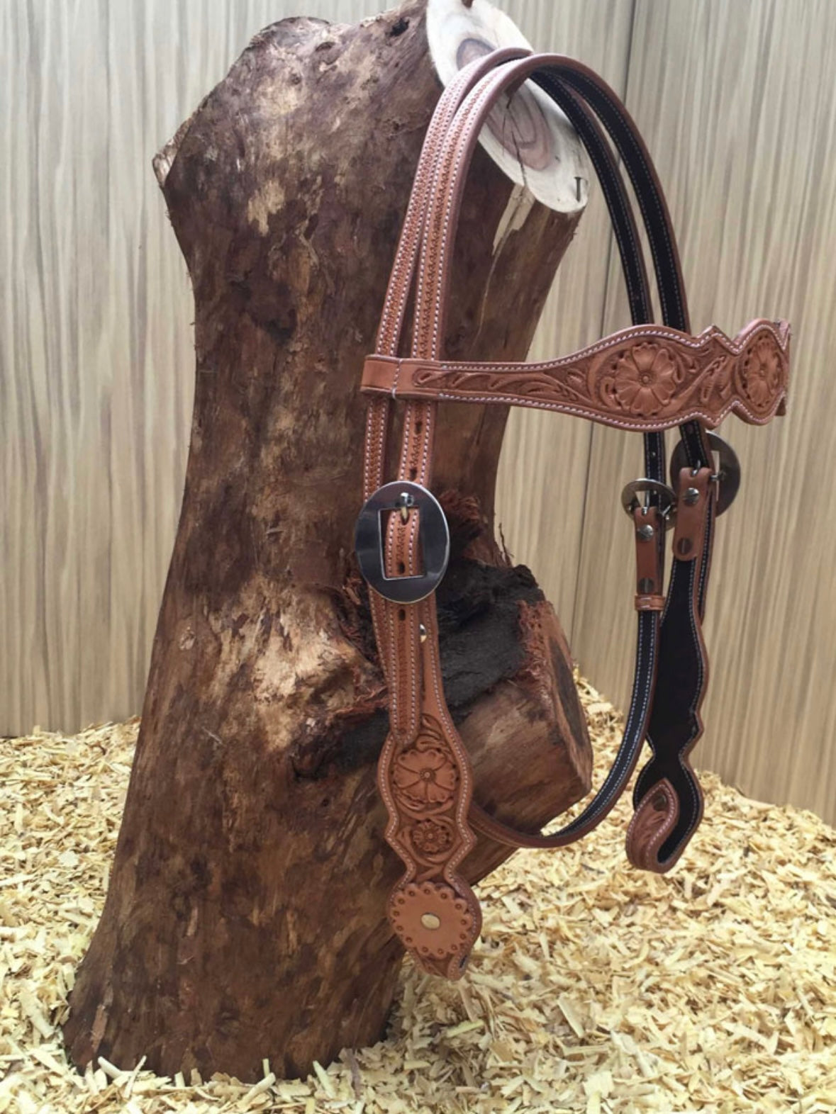 Scalloped Kopfstück Western mit Stirnriemen