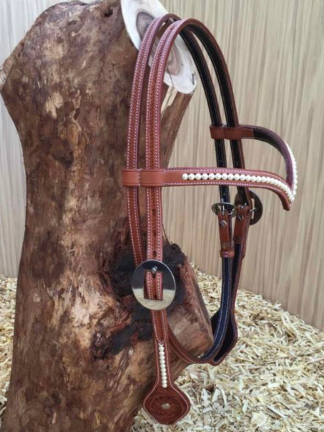 Perlen Kopfstück Western mit Stirnriemen