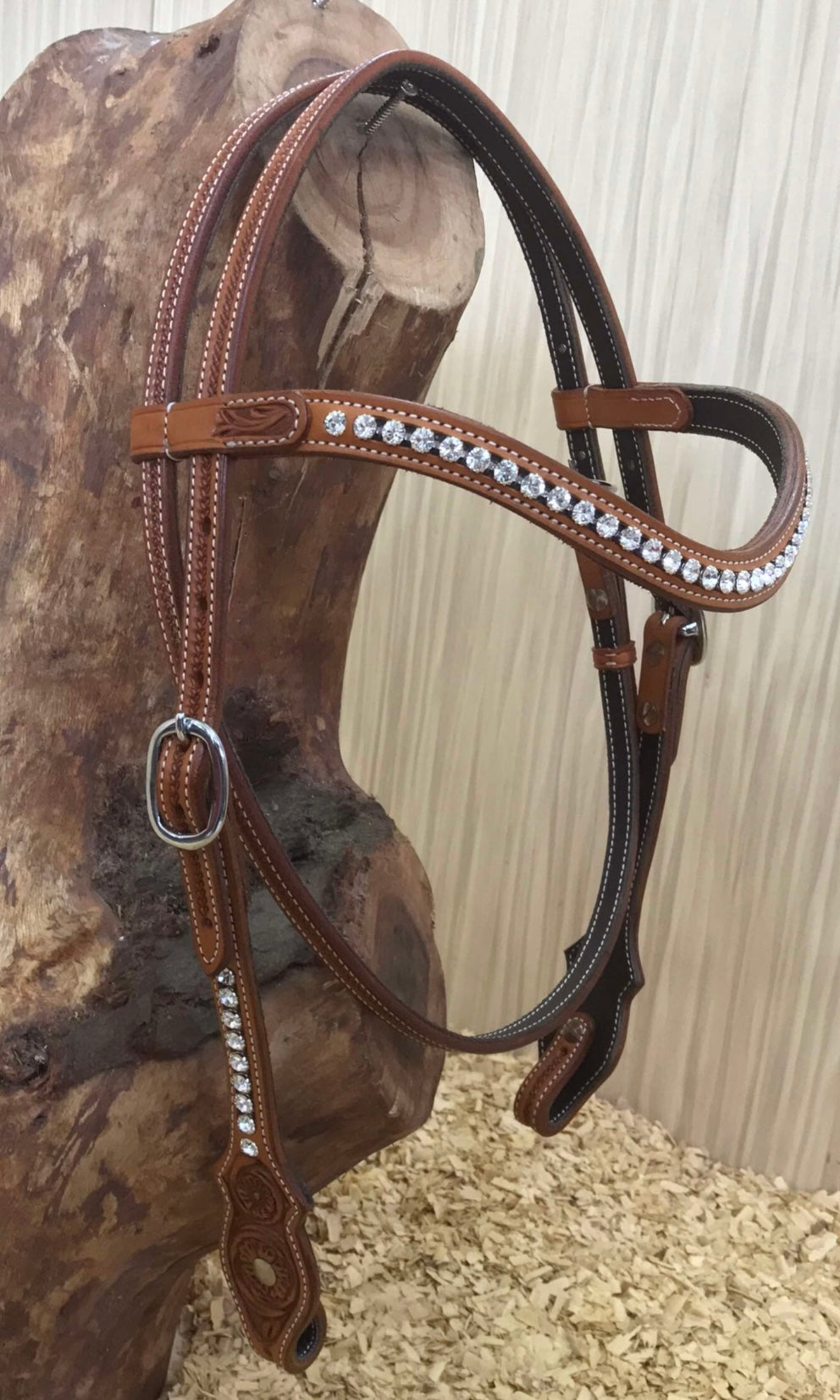Strass Kopfstück Western mit Stirnriemen