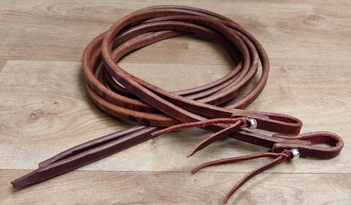 Split Reins Harness Leder Silver Ball Cattleman’s 1/2“ Western Zügel