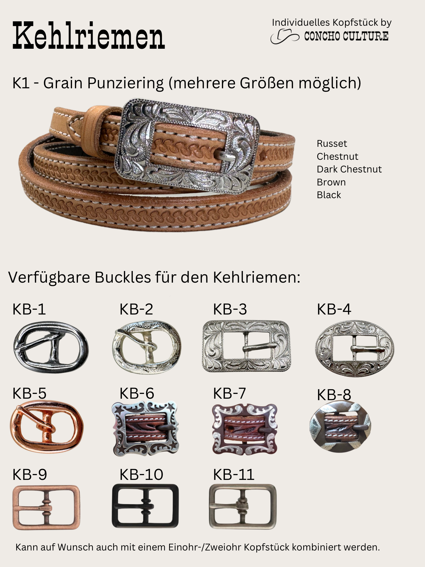Mix and Match Trense / Kopfstück Western