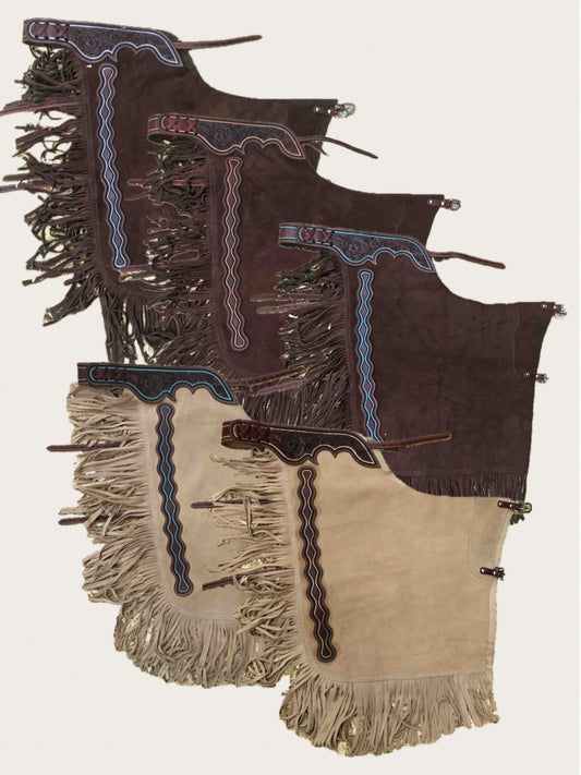 Western Chink Chaps WILDLEDER mit Paspelierung