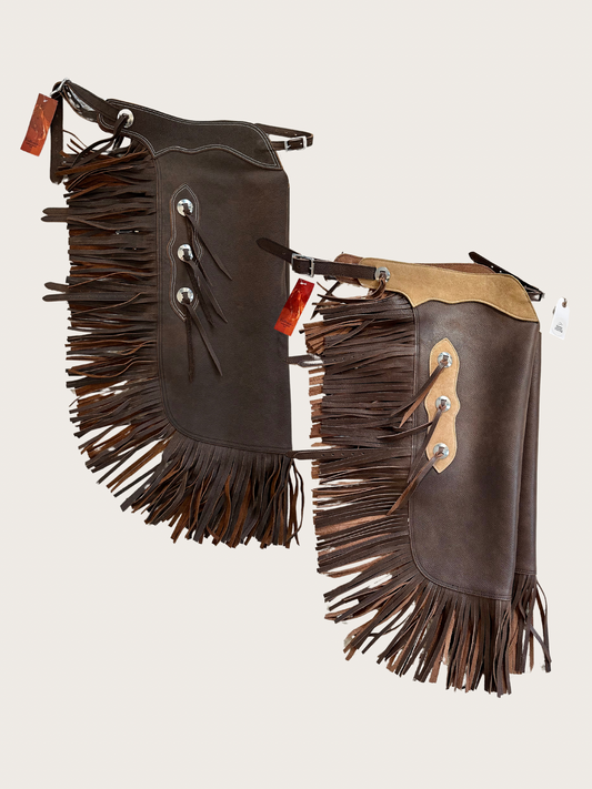 Western Chink Chaps BÜFFELLEDER braun