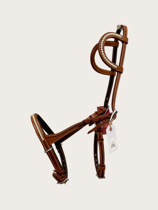 Sidepull Zweiohr mit Perlen Western