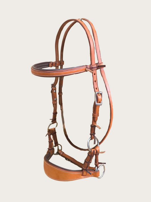 Sidepull mit Stirnriemen und breiter Nase Western - mehrere Größen