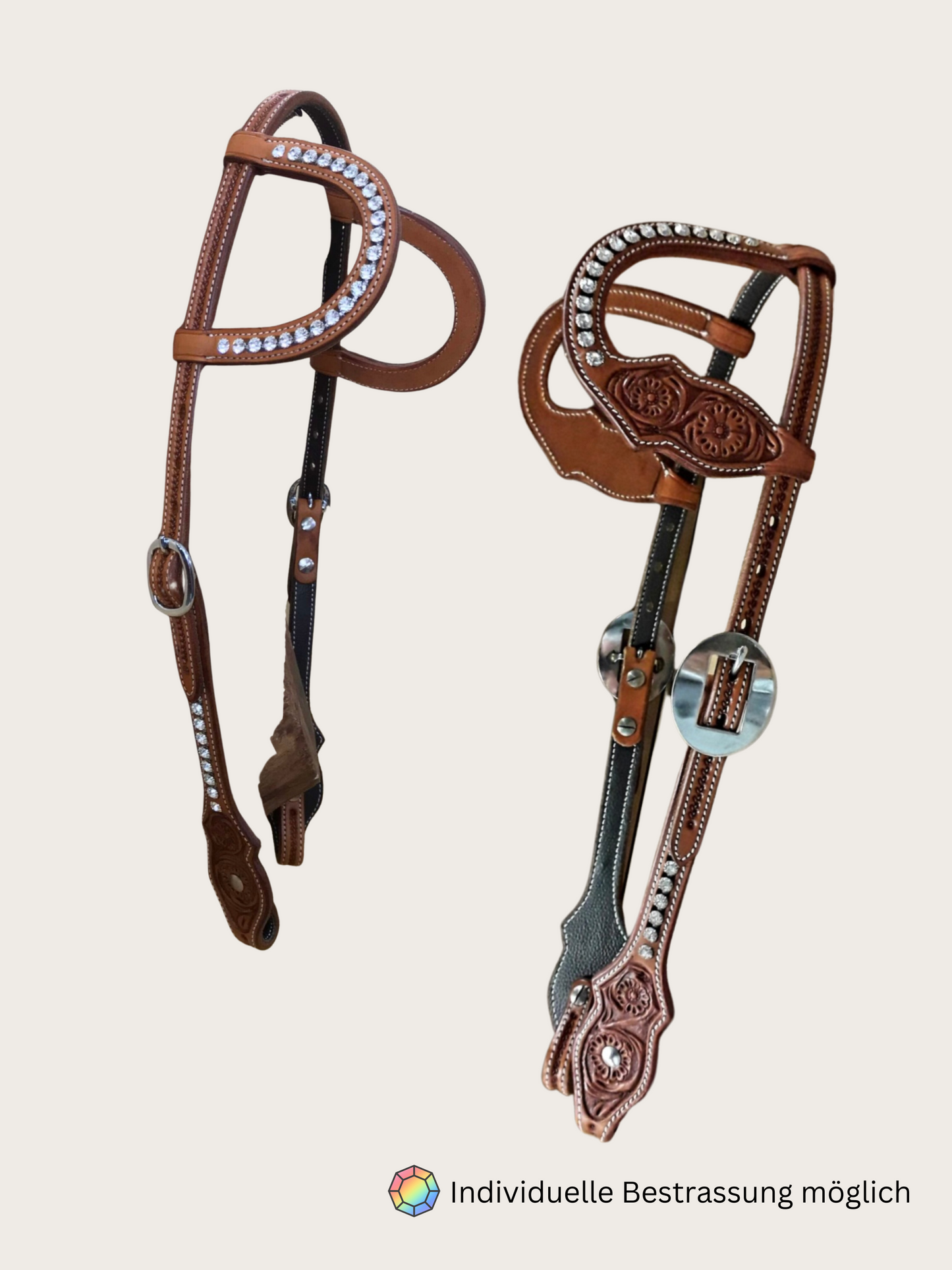 Strass Zweiohrkopfstück Western