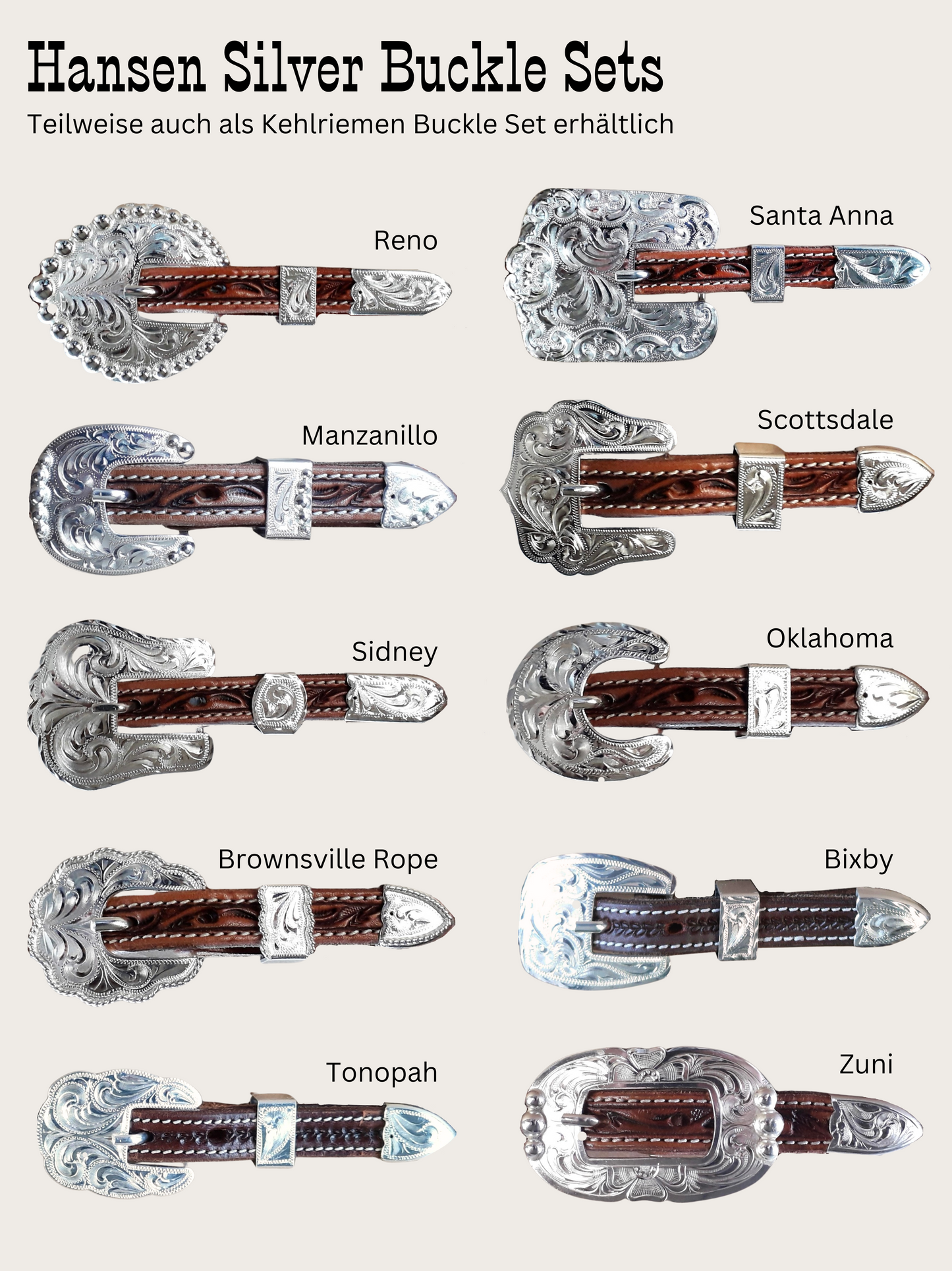 Hansen Silver Conchos