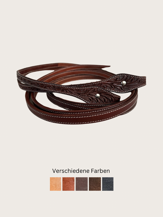 Split Reins GVR Leaf Tooling 5/8“ Western Zügel