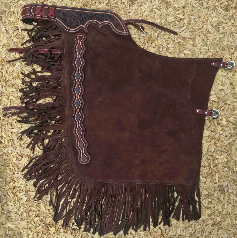 Western Chink Chaps WILDLEDER mit Paspelierung