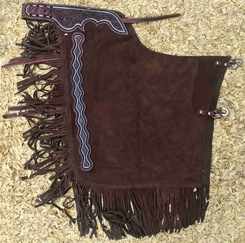 Western Chink Chaps WILDLEDER mit Paspelierung