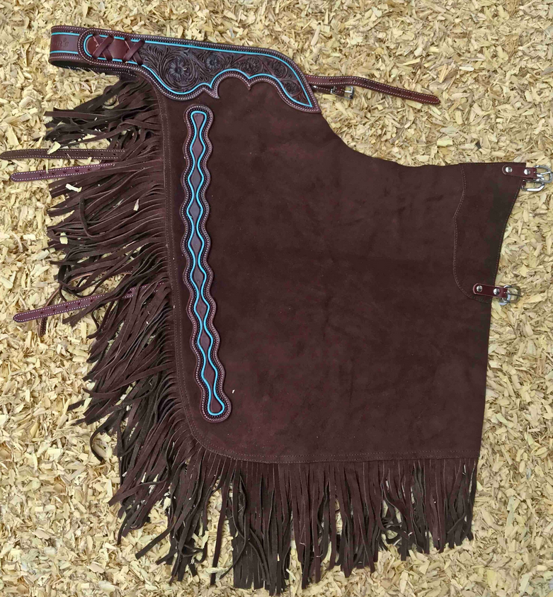 Western Chink Chaps WILDLEDER mit Paspelierung
